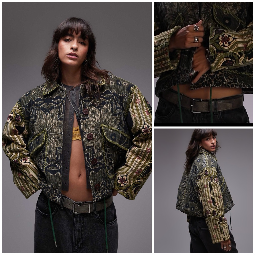 Free People ~ Giving Joy Printed Quilted Jacket